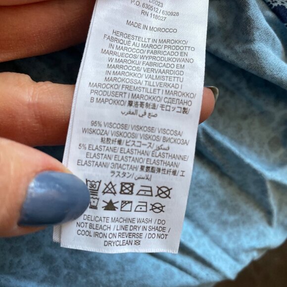 Women's Boden Blue Print Dress size 10R - Picture 7 of 9